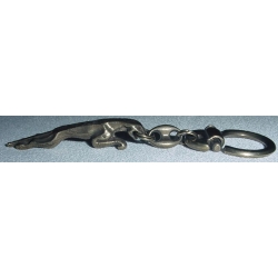 JAGUAR kot brelok 3D brązowy metalowy zawieszka (id: 426)